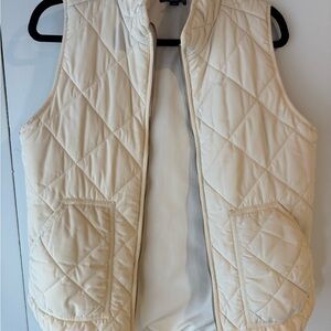 J. Crew Women's Quilted Ivory Vest